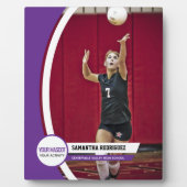 Paars gebogen Lijst Schoolfotodisplay Fotoplaat (Voorkant)