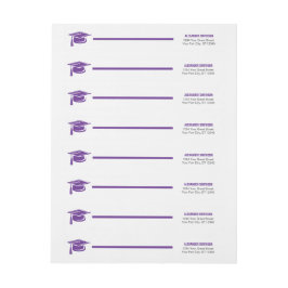 Paars gebold Pet Afstuderen Omslag rond etiket