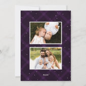 Paars geborsteld met penseeltje 3 Foto Feestdagenkaart (Achterkant)