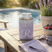 Paars geborsteld metaal Silver Glitter Monogram Na Blikjeskoeler