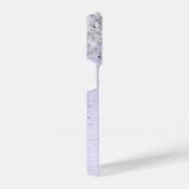 Paars geborsteld metaal Silver Glitter Monogram Na iPhone Hoesje (Rechterkant)