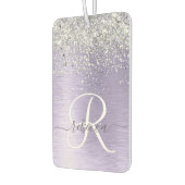 Paars geborsteld metaal Silver Glitter Monogram Na Luchtverfrisser (Links)