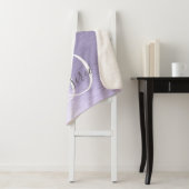 Paars geborsteld metaal Silver Glitter Monogram Na Sherpa Deken (In situ)