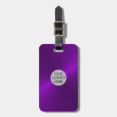 Paars geborsteld metallisch Logo Bagagelabel (Voorkant verticaal)