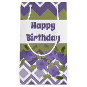 Paars gebundelde Small Paper Cadeau-tas Klein Cadeauzakje (Voorkant)