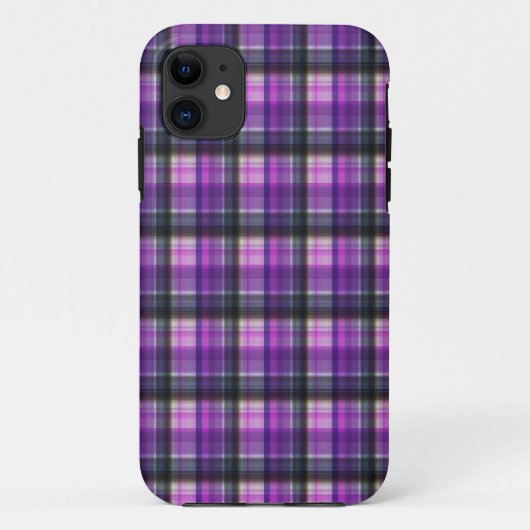 Paars gecontroleerd met Tartan, Case-Mate iPhone Case (Achterkant)