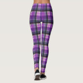 Paars gecontroleerd met Tartan, Leggings (Achterkant)