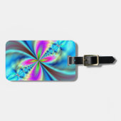 Paars-Geel-Blauwe Wings Bagagelabel (Voorkant horizontaal)