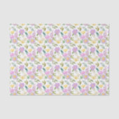 Paars Geel Bloemendecoupeerpapier, Botanisch Tissuepapier (Voorkant)
