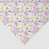 Paars Geel Bloemendecoupeerpapier, Botanisch Tissuepapier (Detail)