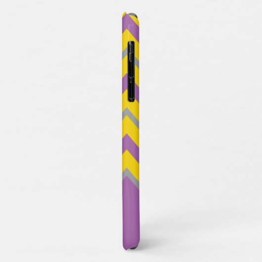 Paars geel chevron patroon elegant Case-Mate iPhone case (Achterkant/links)