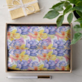 Paars Geel Crocus Decoupage Papier, Bloemig Tissuepapier (Geschenk)