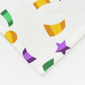 Paars geel groen Mardi Gras fleur de lis Fleece Deken (Hoek)