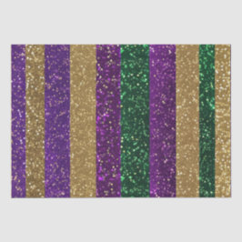 Paars Geel Groen Mardi Gras Glitter Patroon Tissuepapier