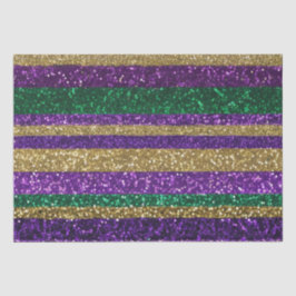 Paars Geel Groen Mardi Gras Glitter Patroon Tissuepapier