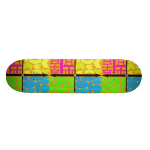 Paars,Geel,Lichtblauw,Limegroen,Oranje Persoonlijk Skateboard