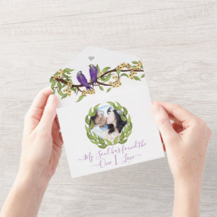 Paars Geel Liefdesvogel Geheim Bos Tuin All In One Uitnodiging