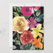 Paars Geel Oranje Bloemen Zwart Adres wijzigen (Achterkant)