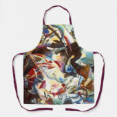 Paars Geel Rood Blauw Kandinsky Abstract schildere Schort (Voorkant)