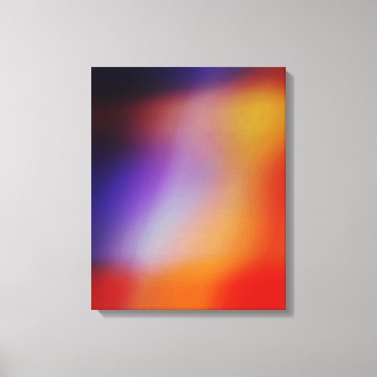 Paars Geel Rood en Oranje Abstract Canvas afdrukke (Voorkant)