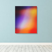 Paars Geel Rood en Oranje Abstract Canvas afdrukke (Insitu (Houten vloer))
