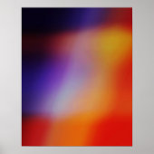 Paars Geel Rood en Oranje Abstract Gloed Poster (Voorkant)