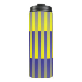 Paars Geel Strepen Patroon Thermosbeker