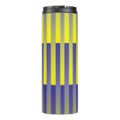 Paars Geel Strepen Patroon Thermosbeker (Achterkant)