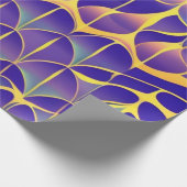 Paars, geel veld cadeaupapier (Hoek)