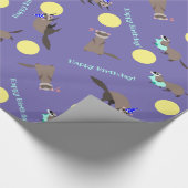 Paars Geel Ventilatorpapier voor het oppakken van Cadeaupapier (Hoek)