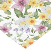 Paars Geel Wit Groen Bloemig Elegant Chic Korte Tafelloper (Hoek)