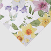 Paars Geel Wit Groen Bloemstuk voor haar Tissuepapier (Detail)