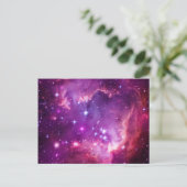 Paars gefinteerde kleine magellanische wolken briefkaart (Staand voorkant)