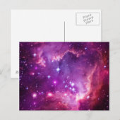 Paars gefinteerde kleine magellanische wolken briefkaart (Voorkant / Achterkant)