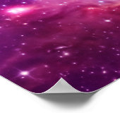 Paars gefinteerde kleine magellanische wolken poster (Hoek)