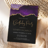 Paars geGilded Agate Geode elk jaar van de dag Kaart