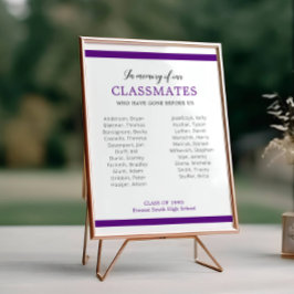 Paars geheugen van onze klasgenoten herenigt herde poster