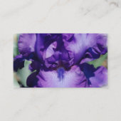 Paars gekaard Iris Visitekaartje (Achterkant)