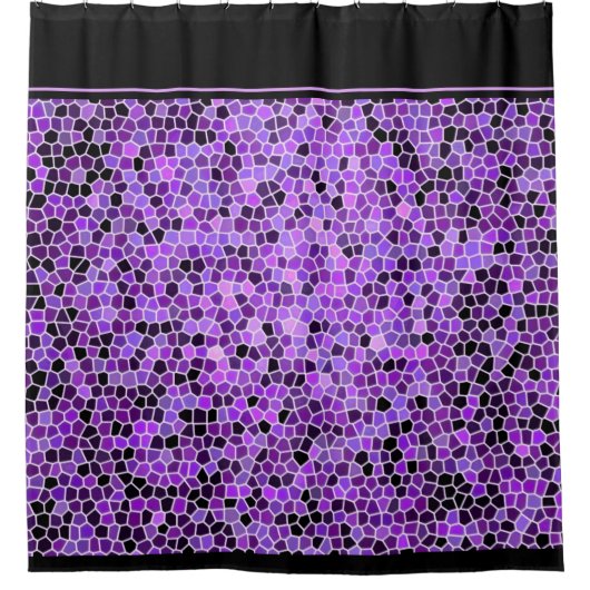 Paars gekleurd douchegordijn (Voorkant)