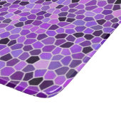 Paars gekleurd glas snijplank (Hoek)