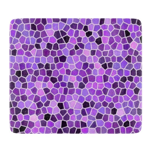 Paars gekleurd glas snijplank (Voorkant)