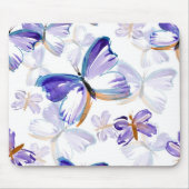 Paars gekleurde Butterflies Mousepad Muismat (Voorkant)
