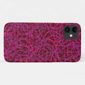 Paars gekrabbeld lijnpatroon Case-Mate iPhone case (Achterkant (horizontaal))