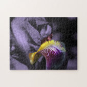 Paars gekruiste Iris Flower Petal Legpuzzel (Horizontaal)
