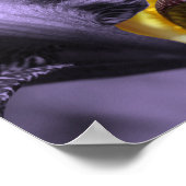 Paars gekruiste Iris Flower Petal Poster (Hoek)