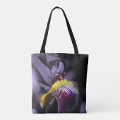 Paars gekruiste Iris Flower Petal Tote Bag (Achterkant)