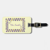 Paars gele diamanten Bagagelabels (Voorkant horizontaal)