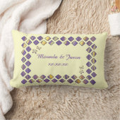 Paars gele diamanten Kussens (Deken)