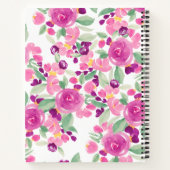 Paars gele girale waterverf notitieboek (Achterkant)