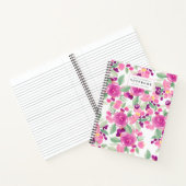 Paars gele girale waterverf notitieboek (Binnen)